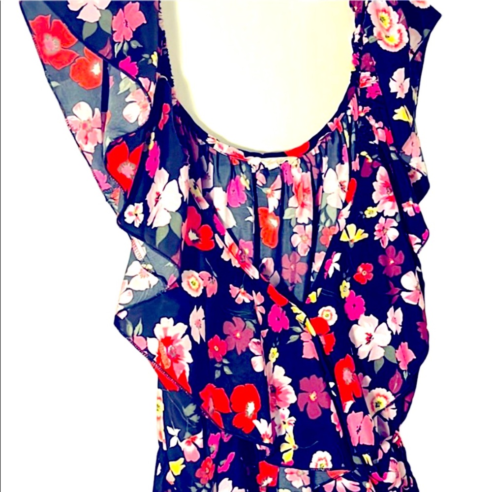 Indulgence Floral Womens Long Summer Dress Size 2x ( Like New non-Smoke)Multicol